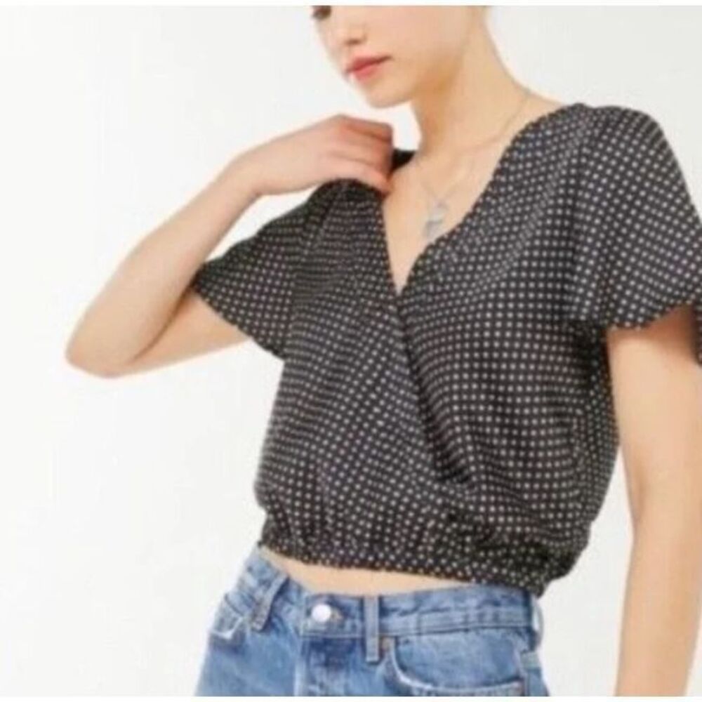 Urban Outfitters Womens Wrap Top Size SP Coquette Fairy‎ Grunge Y2K Whimsigoth